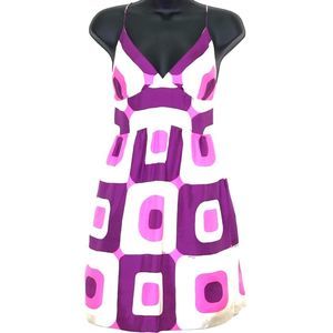 Milly of NY Silk Geometric Print Dress Size 4